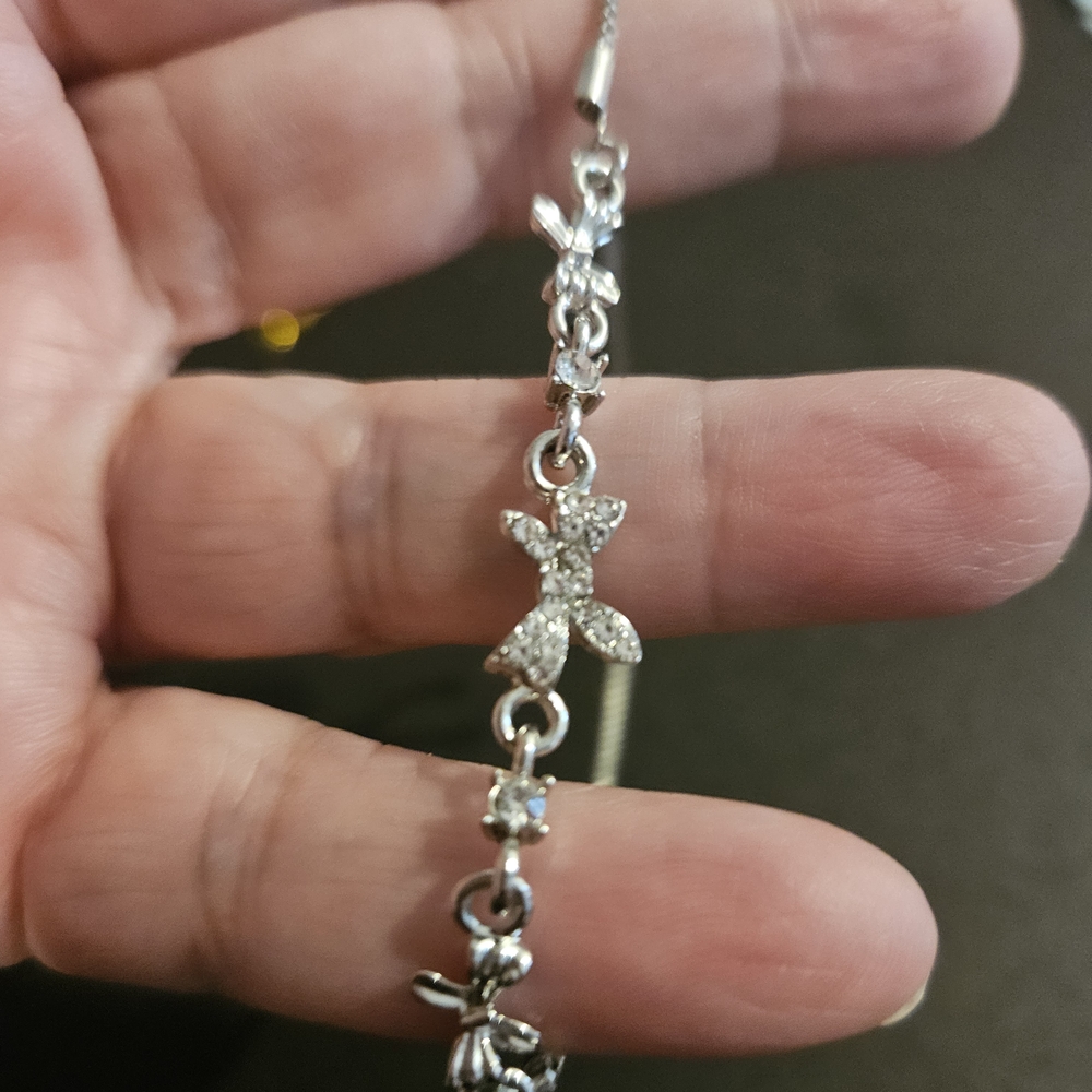 Elegant Silver Butterfly Bracelet